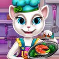 Angela Real Cooking Games : Angela always wanted to become a chef and now she finally ha ...