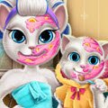 Angela Mommy Real Makeover Games : Our cute furry kitty Angela likes to pamper her daughter wit ...