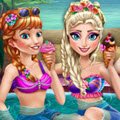Princess Pool Party Games : The cold never bothered them anyway, Elsa, Anna and Rapunzel ...