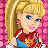 Christmas Patchwork Dress Games : Cute Barbie has in mind a pretty special outfit fo ...